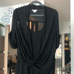 Helmut Lang Viscose Dress with draped blouse